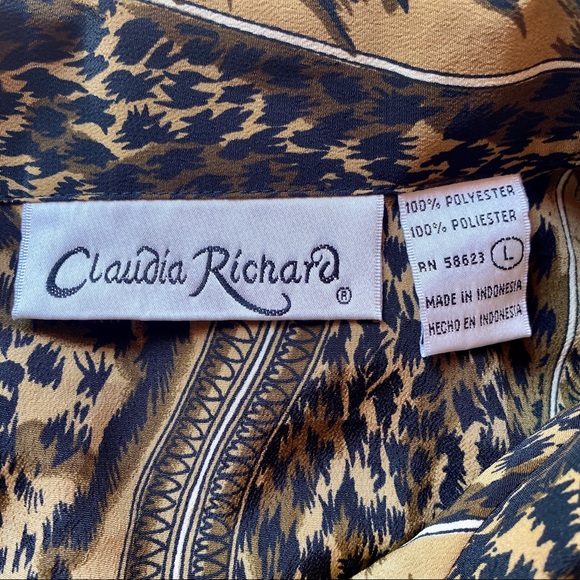 Claudia Richard Animal Print short sleeve blouse - Picture 2 of 5